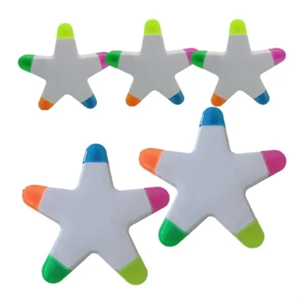 Creative Star-Shaped 5-Color Highlighter