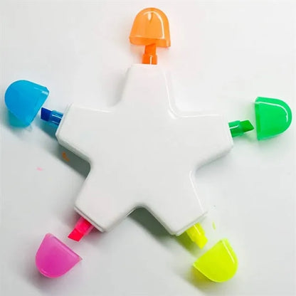 Creative Star-Shaped 5-Color Highlighter
