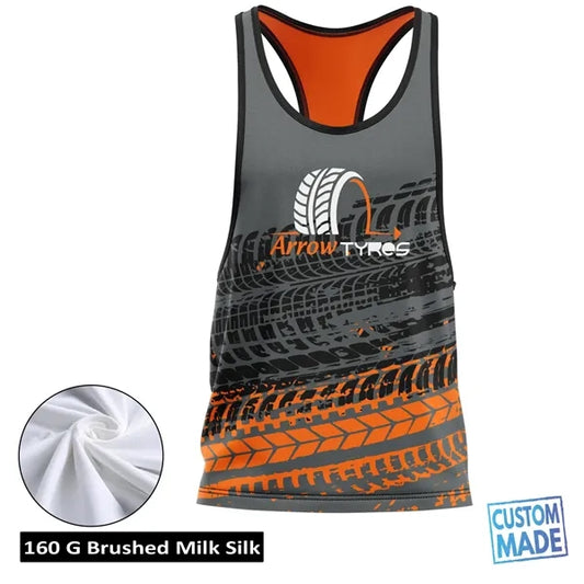 Unisex & Kids' Sublimation Racerback Tank Top - 160G Brushed