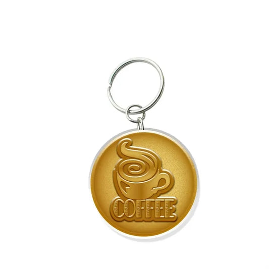Customized  Solid Iron Keychain with Antique Gold Plating