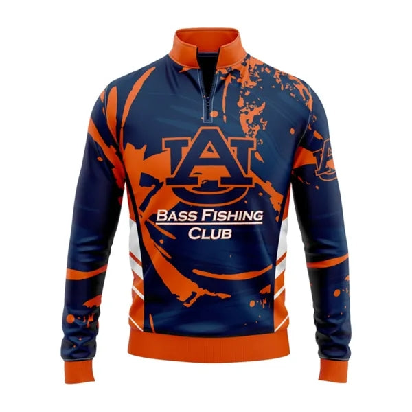 Unisex & Kids' Sublimation Long Sleeve Fishing Quarter Zip
