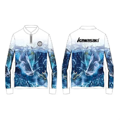 Unisex & Kids' Sublimation Long Sleeve Fishing Quarter Zip