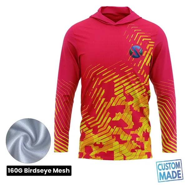 Unisex & Kids' Sublimation Long Sleeve Hooded T-Shirt - 160G
