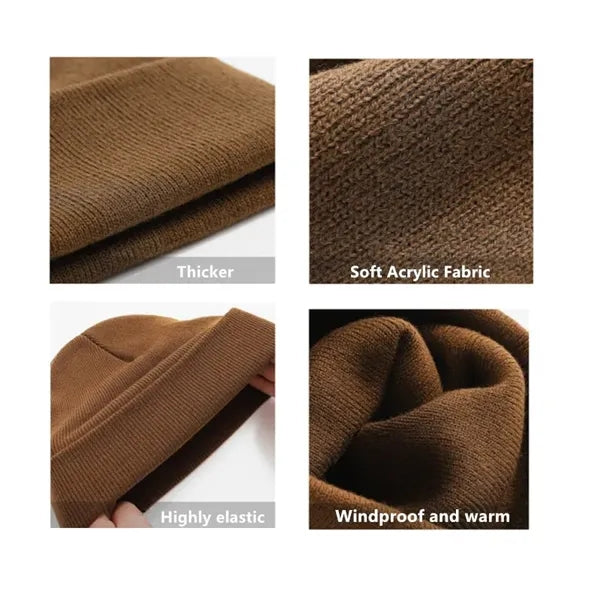 Plus-size Beanie Winter Soft Knit Hats Unisex