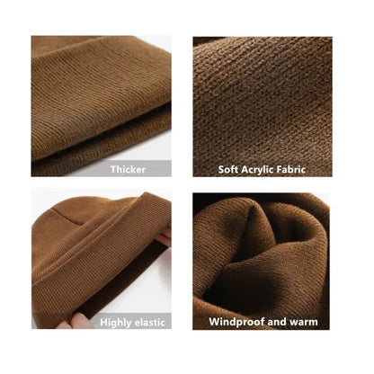 Plus-size Beanie Winter Soft Knit Hats Unisex