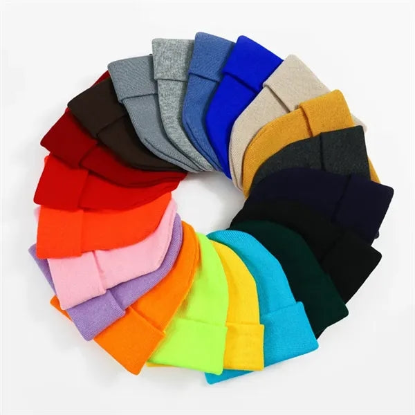 Plus-size Beanie Winter Soft Knit Hats Unisex
