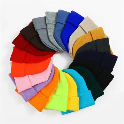 Plus-size Beanie Winter Soft Knit Hats Unisex