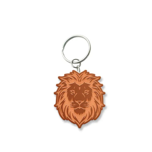 Customized Solid Iron Keychain with Shiny Copper Plating