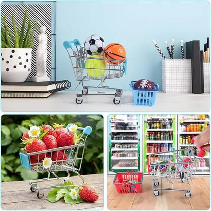 Metal Shopping Cart Toy Mini Shopping Handcart Mode