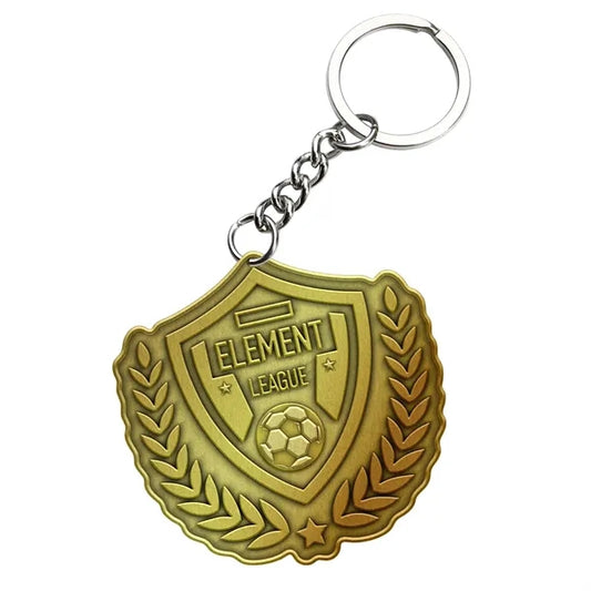 Customized Zinc Alloy Keychain with Antique Gold Plating