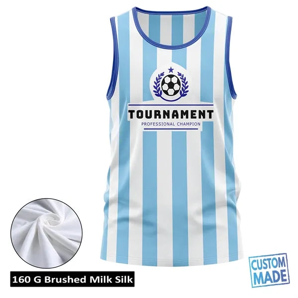 Unisex & Kids' Sublimation Jersey Style Tank Top - 160G Brus