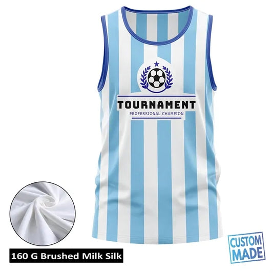 Unisex & Kids' Sublimation Jersey Style Tank Top - 160G Brus
