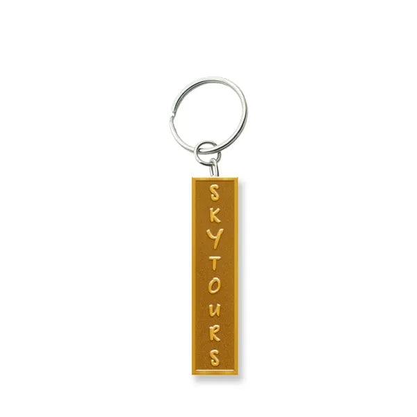 Customized Zinc Alloy Keychain with Shiny Gold Plating