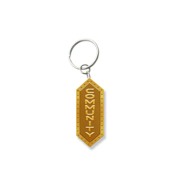 Customized Zinc Alloy Keychain with Shiny Gold Plating