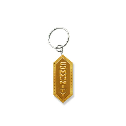 Customized Zinc Alloy Keychain with Shiny Gold Plating
