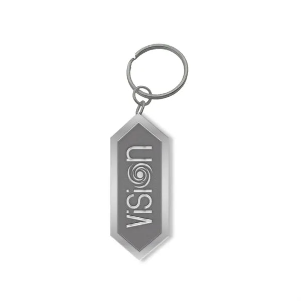 Customized Zinc Alloy Keychain with Shiny Silver Plating