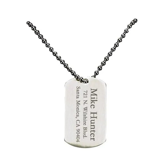 Double-Sided Dog Tag Pendant - No Chain