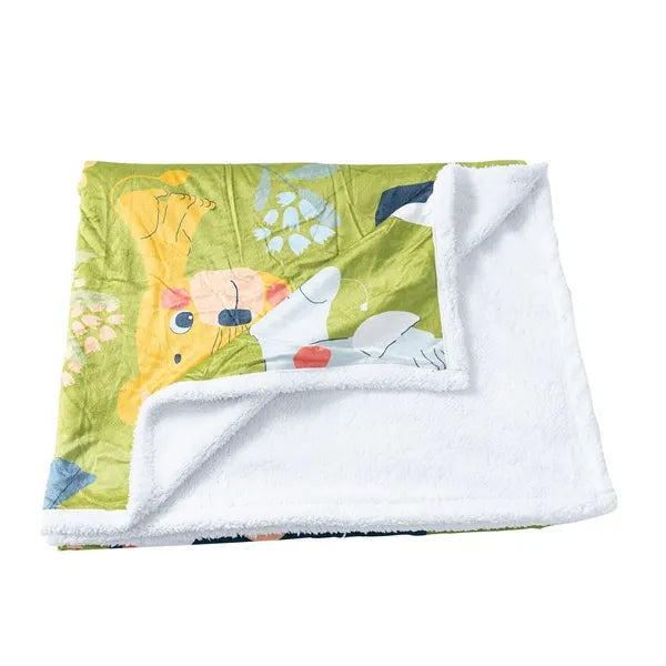 Custom Crystal Velvet Sublimation Blanket with Sherpa