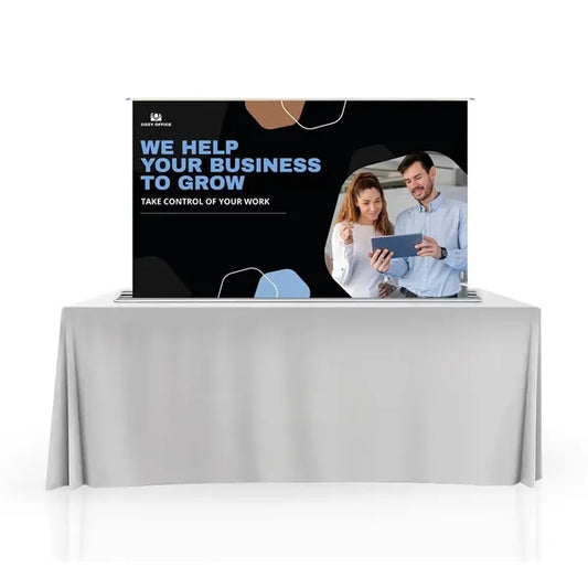 Silverstep Tabletop 60'' Retractable Banner Stand with Light