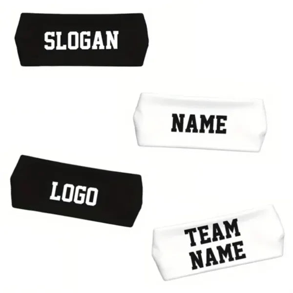 PolySpandex Sports Headband with Custom Embroidery