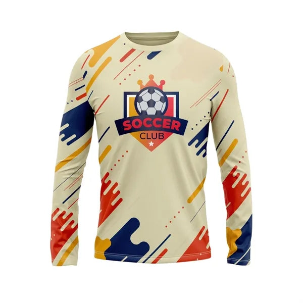 Sublimation Long Sleeve Soccer Jersey - 180G Silk-Feel
