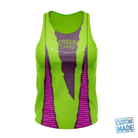 Women's Sublimation Jersey Style Tank Top - Performance Mesh