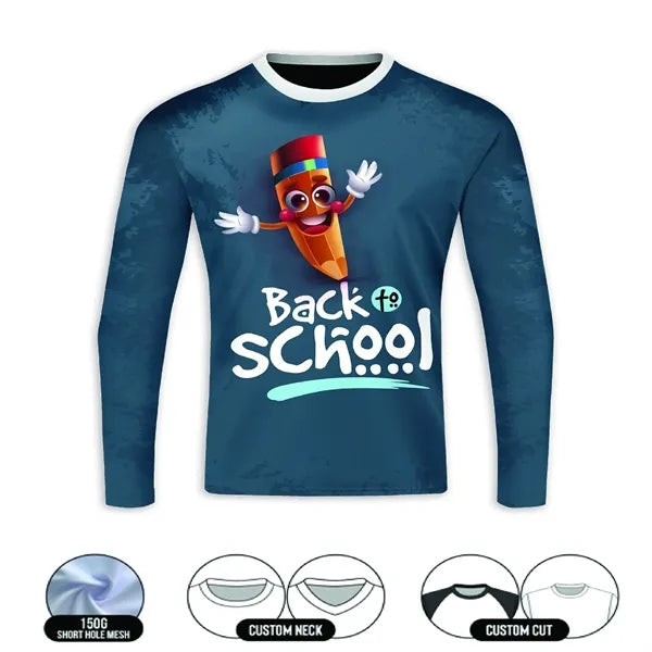 Unisex & Kids' Sublimation Long Sleeve T-Shirt - 150G