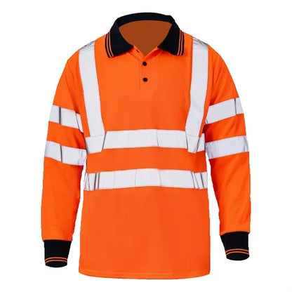 VISIPRO Long Sleeve Reflective Safety Polo with Bands,