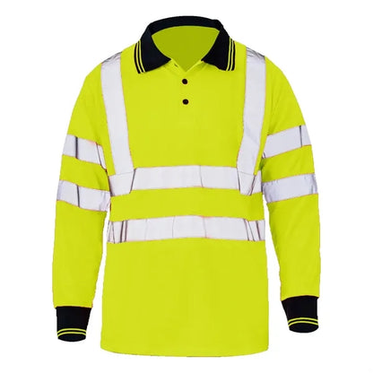 VISIPRO Long Sleeve Reflective Safety Polo with Bands,