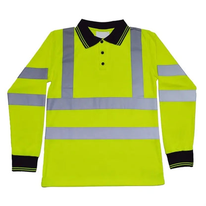 VISIPRO Long Sleeve Reflective Safety Polo with Bands,