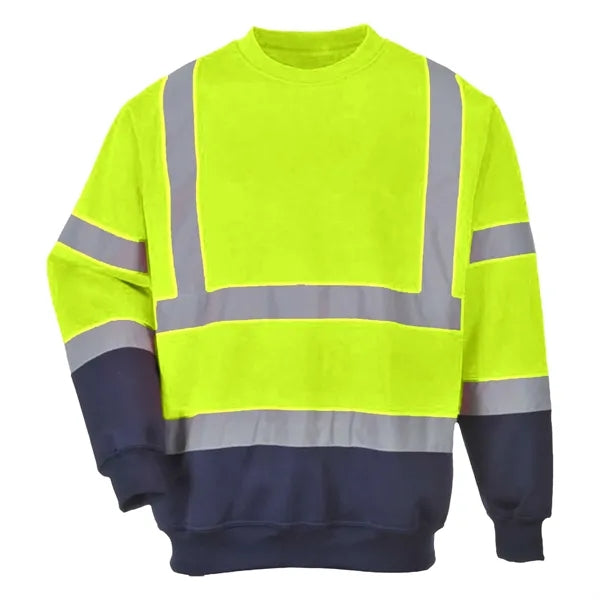 VISIPRO Reflective Colorblock Safety Sweatshirt - 280G