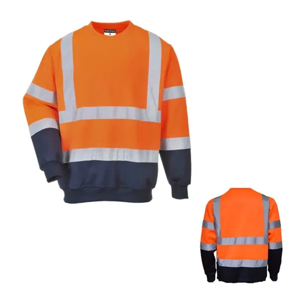 VISIPRO Reflective Colorblock Safety Sweatshirt - 280G