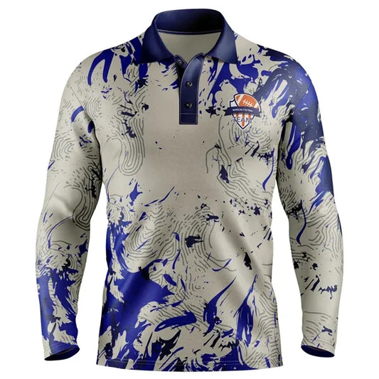 Unisex & Kids' Full Color 5.3 oz Cotton Long Sleeve Polo