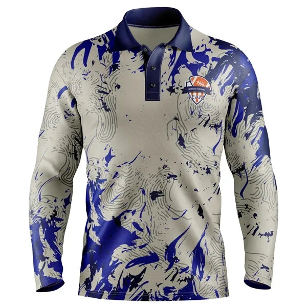Unisex & Kids' Full Color 5.3 oz Cotton Long Sleeve Polo