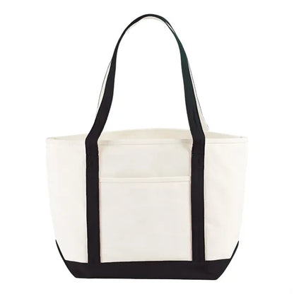 Nautical Cotton Canvas Boat Bag (19.75" x 13.25" x 7")