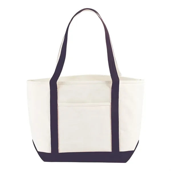 Nautical Cotton Canvas Boat Bag (19.75" x 13.25" x 7")