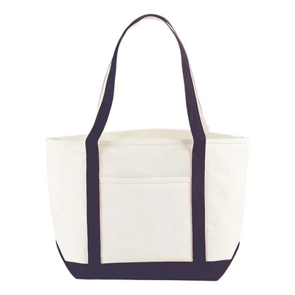 Nautical Cotton Canvas Boat Bag (19.75" x 13.25" x 7")