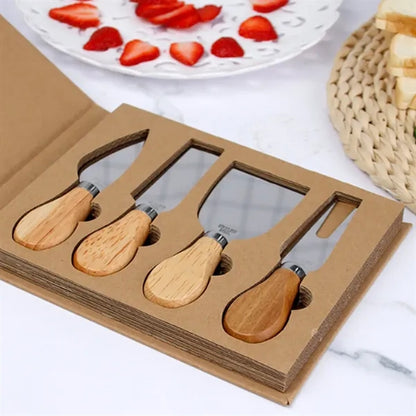 Bamboo Cheese Knife Set in Gift Box