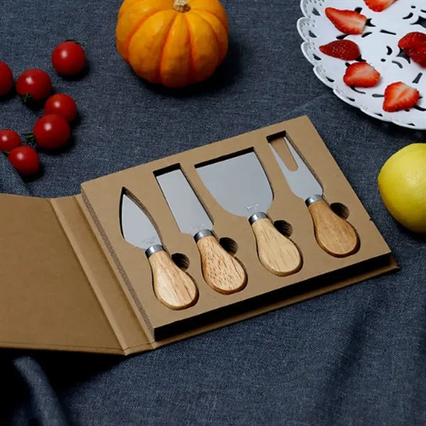 Bamboo Cheese Knife Set in Gift Box