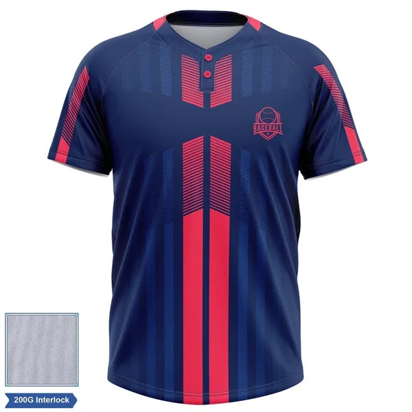 Rush - Men's & Kids' Sublimation 2-Button Baseball Jersey -