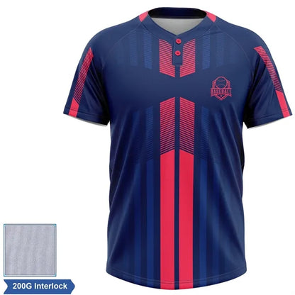 Rush - Men's & Kids' Sublimation 2-Button Baseball Jersey -