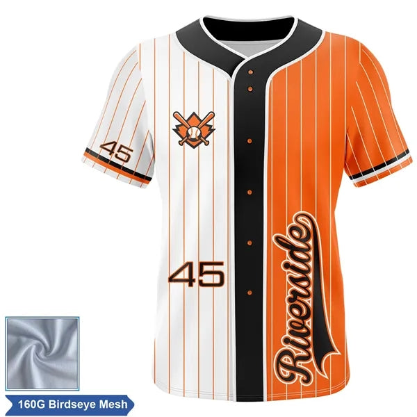Rush - Men's & Kids' Sublimation Full Button Baseball Jersey