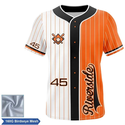 Rush - Men's & Kids' Sublimation Full Button Baseball Jersey
