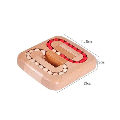 Wooden Labyrinth Bead Maze Puzzle Fidget Toy Activity Cube