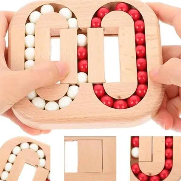 Wooden Labyrinth Bead Maze Puzzle Fidget Toy Activity Cube