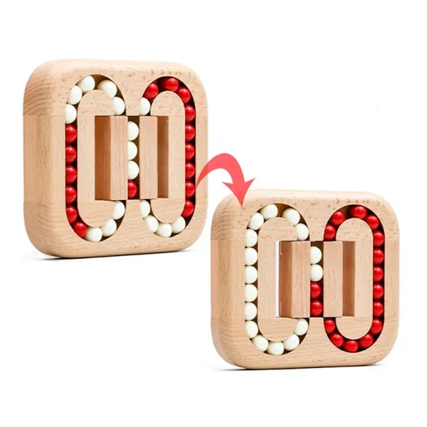Wooden Labyrinth Bead Maze Puzzle Fidget Toy Activity Cube