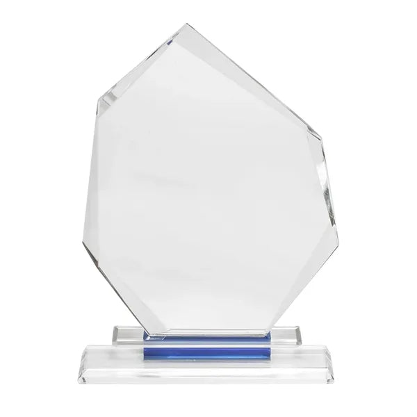 Slanted Heptagon Glass Achievement Trophy