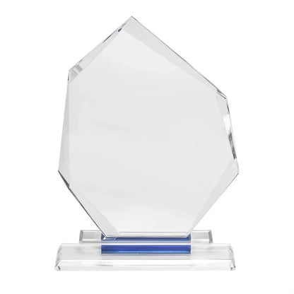 Slanted Heptagon Glass Achievement Trophy