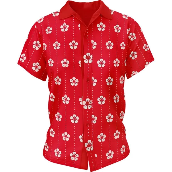 Women's Sublimation Full-Button Poly Shirt