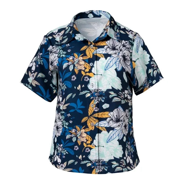 Women's Sublimation Full-Button Poly Shirt